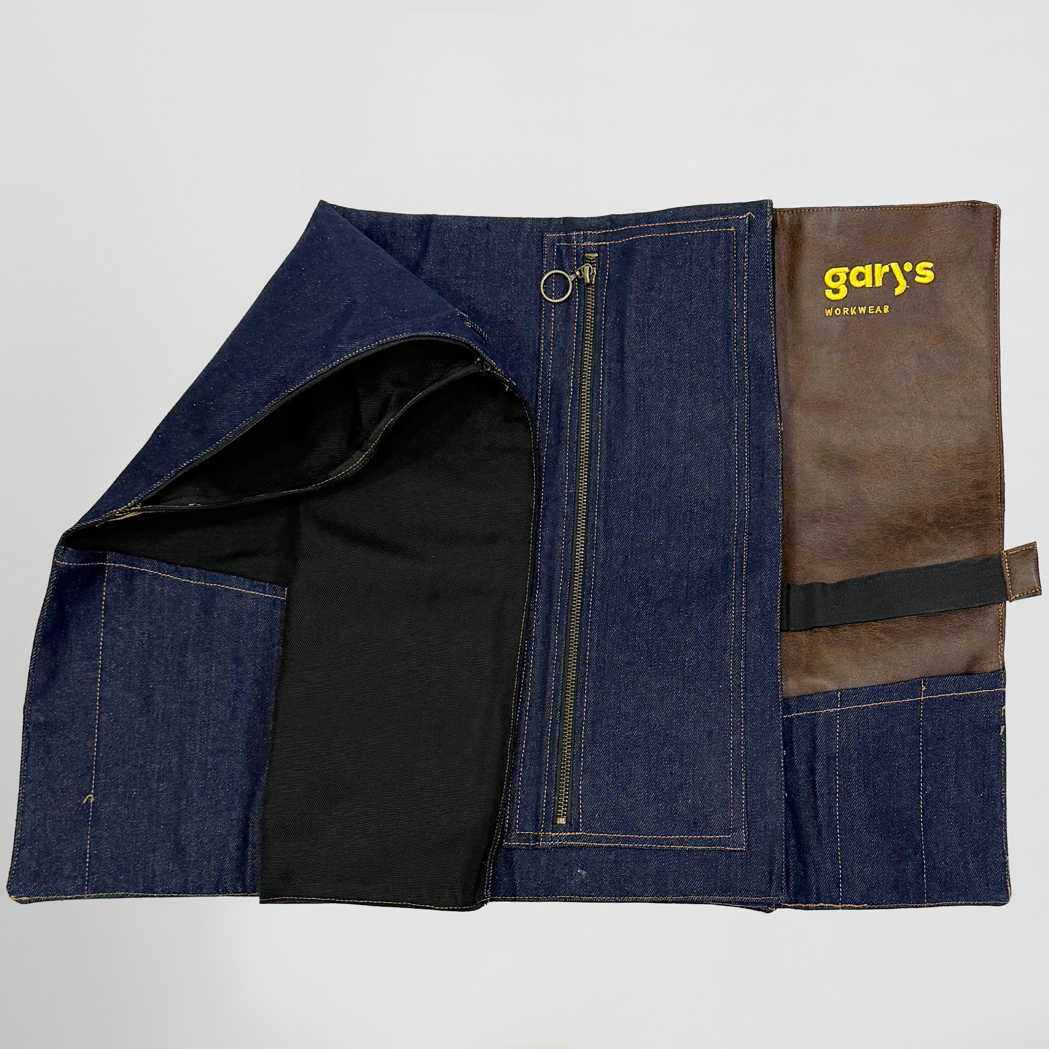 Gary's Knife trousse couteaux denim marine UD