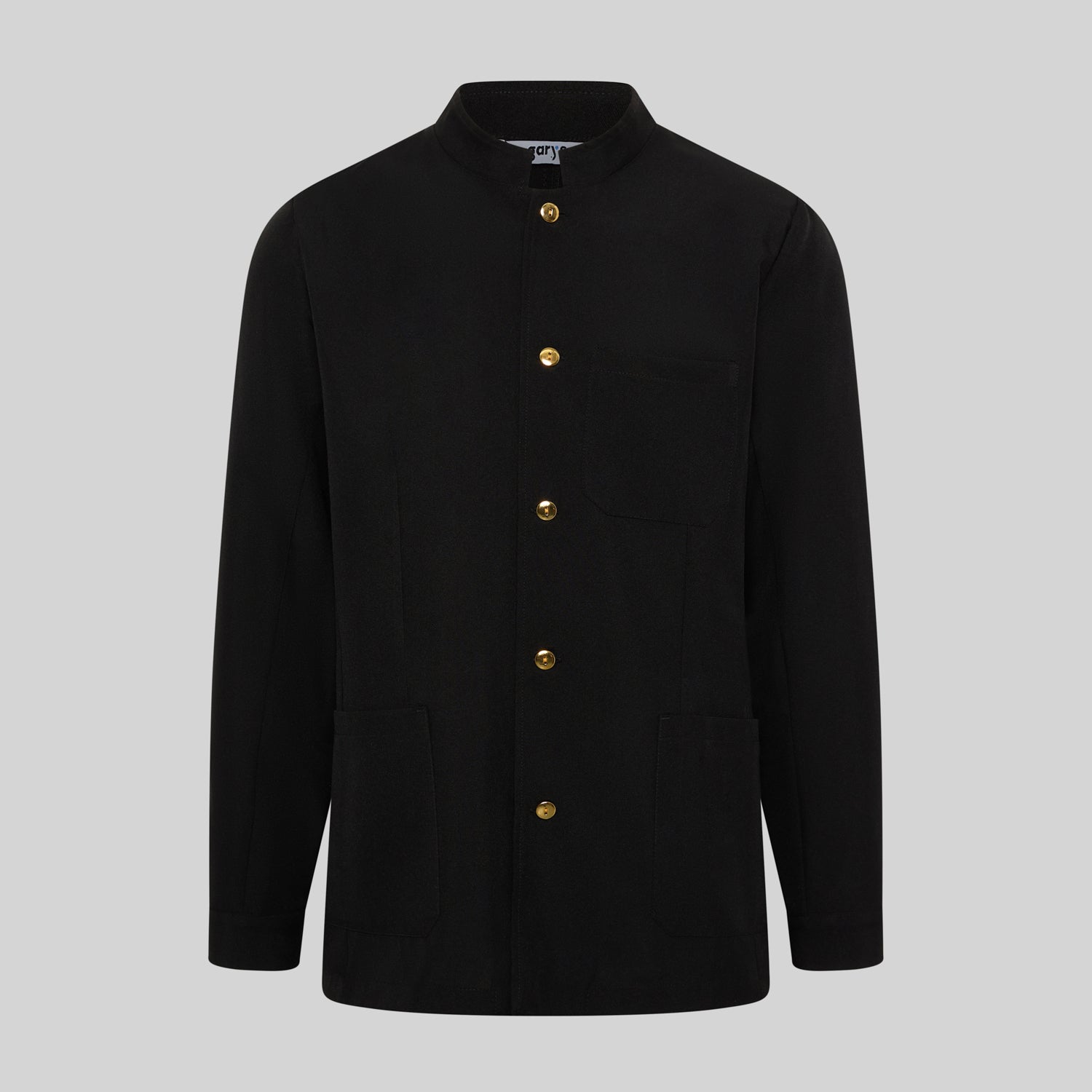 GARY'S Jackets veste homme col mao noire boutons dorés