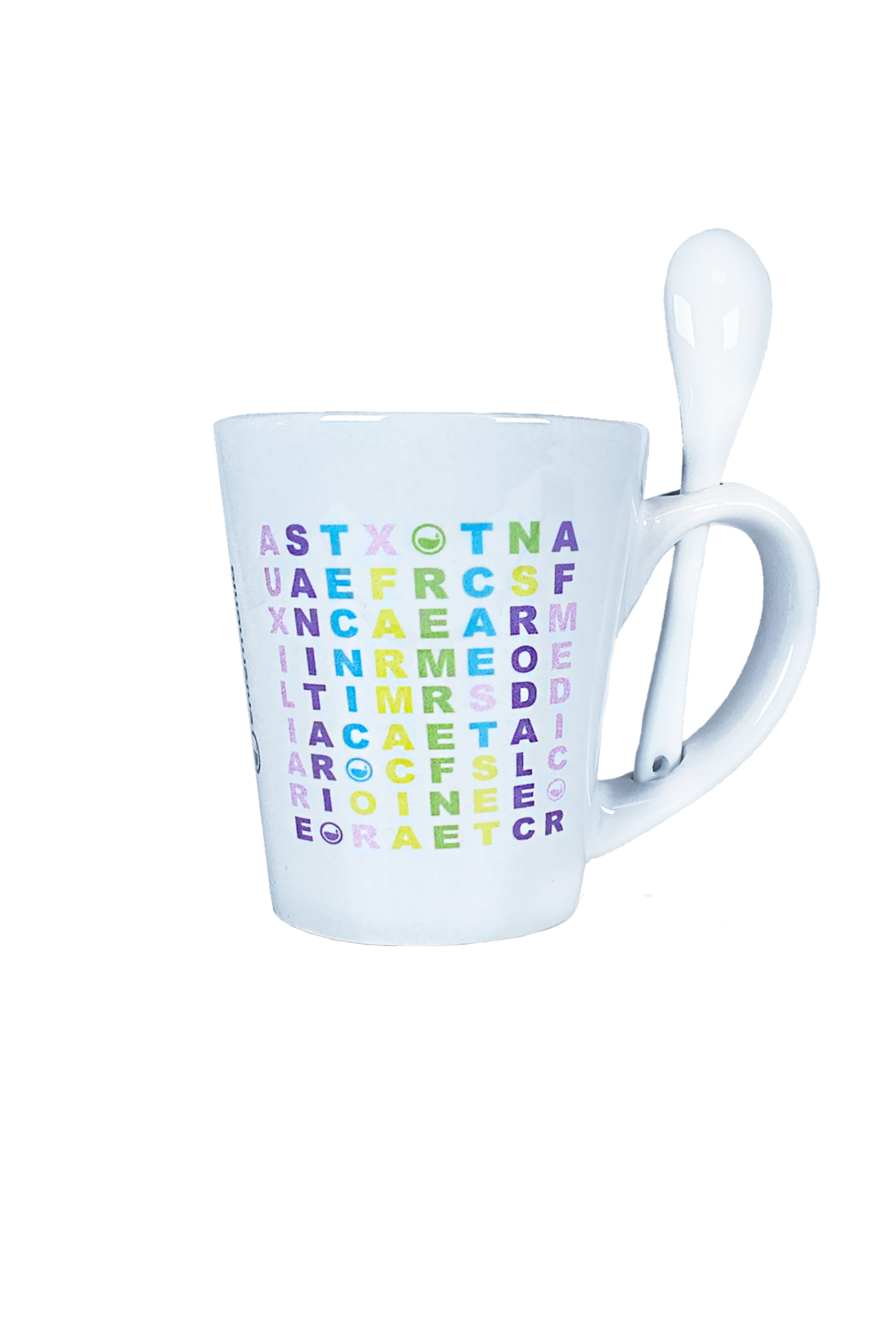 Enfermania Sopa de Letras tasse blanche 350 ml + cuillère
