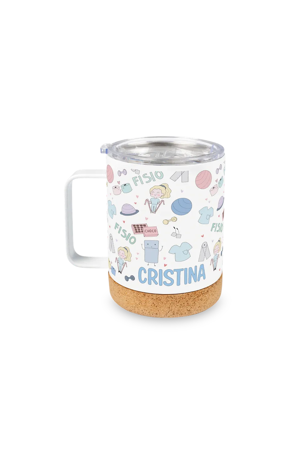 Enfermania Fisio Pastel tasse thermique acier 330 ml