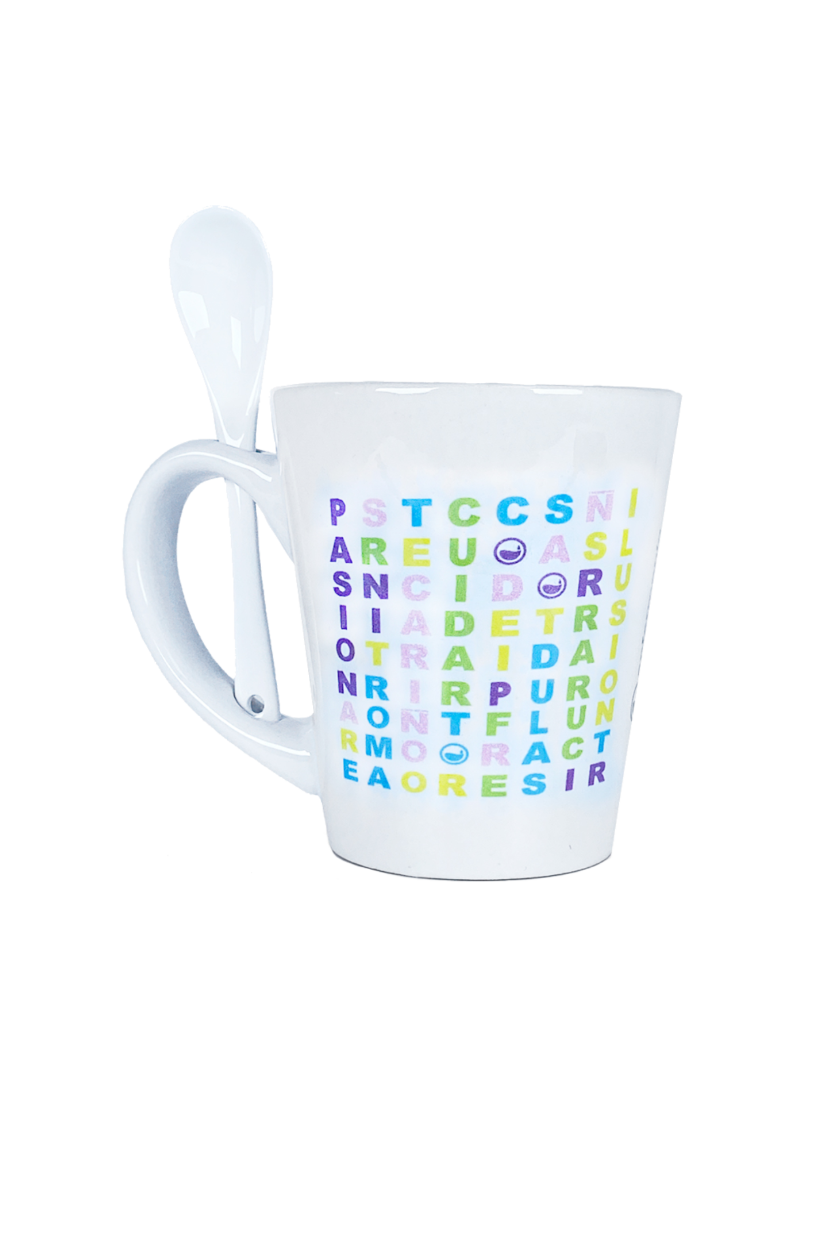 Enfermania Sopa de Letras tasse blanche 350 ml + cuillère