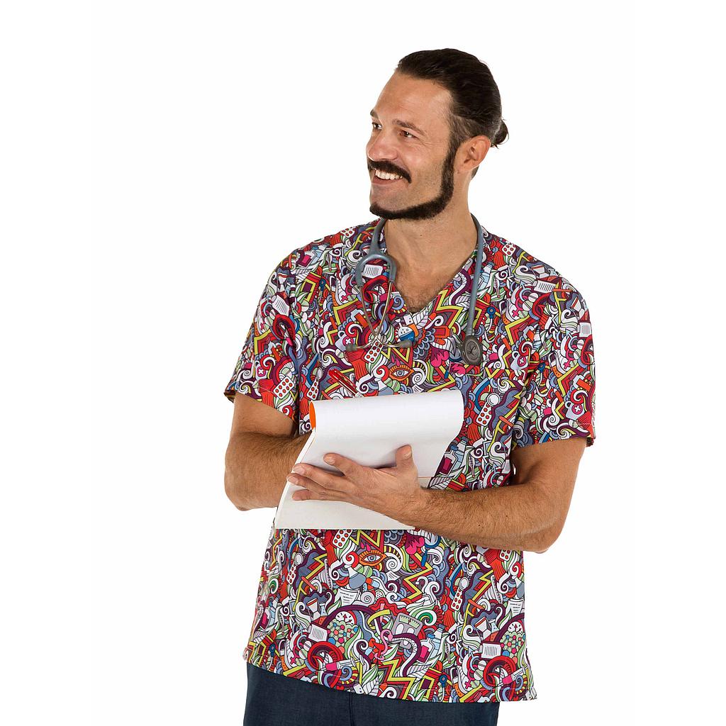 Gary's Berta Tunique Médicale Unisexe Motif Dental Microfibre