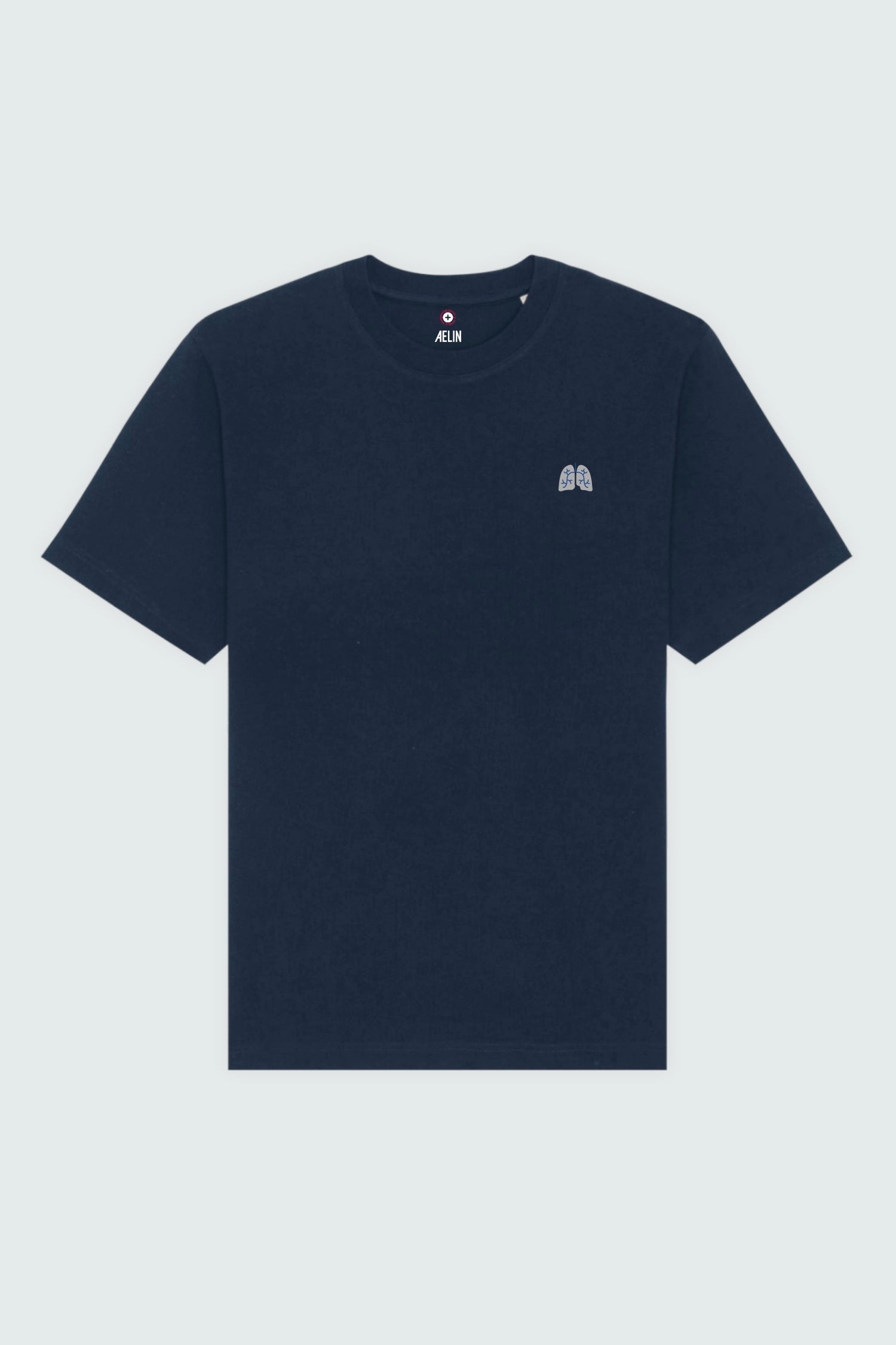 Aelin Slimfit NEW T-shirt heavy coton pneumologie bleu marine