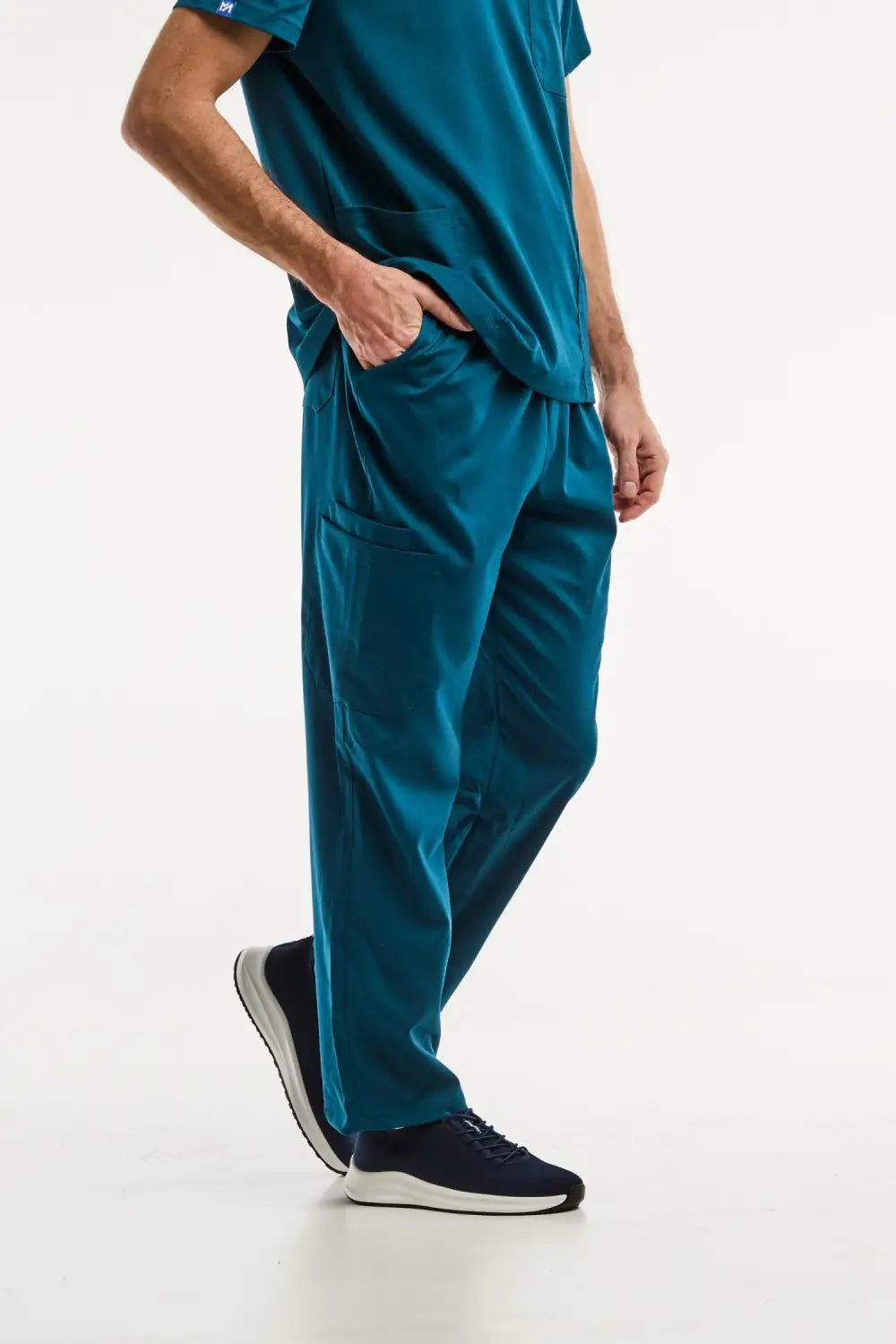 Aelin LUCA pantalon médical homme vert turquoise stretch