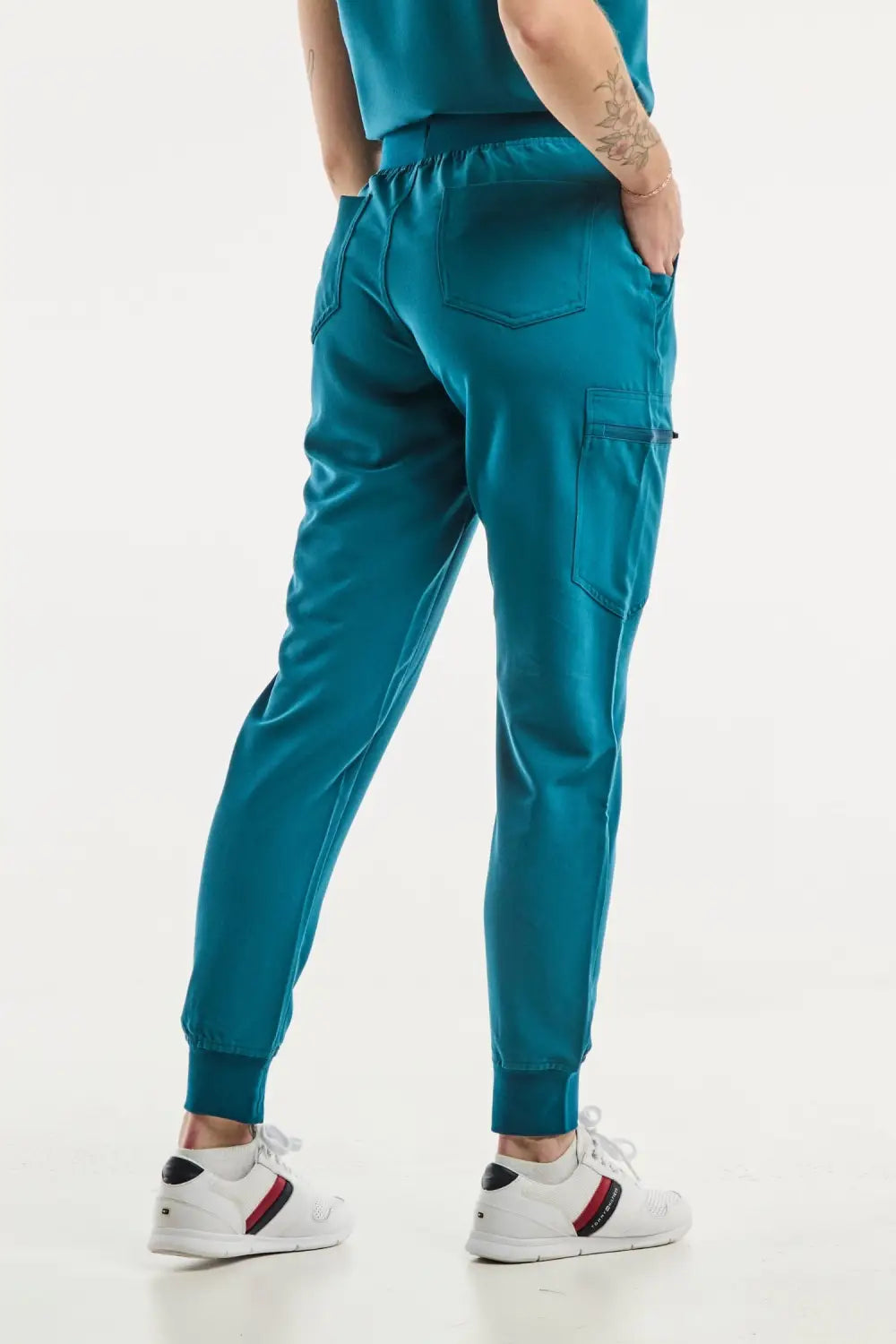 Aelin Paris pantalon médical femme vert turquoise stretch
