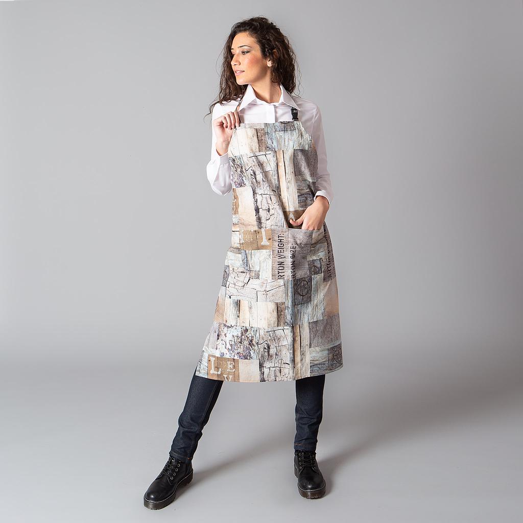 Gary's Aprons Tablier Bavette Coton Olivas 95x75cm Poche