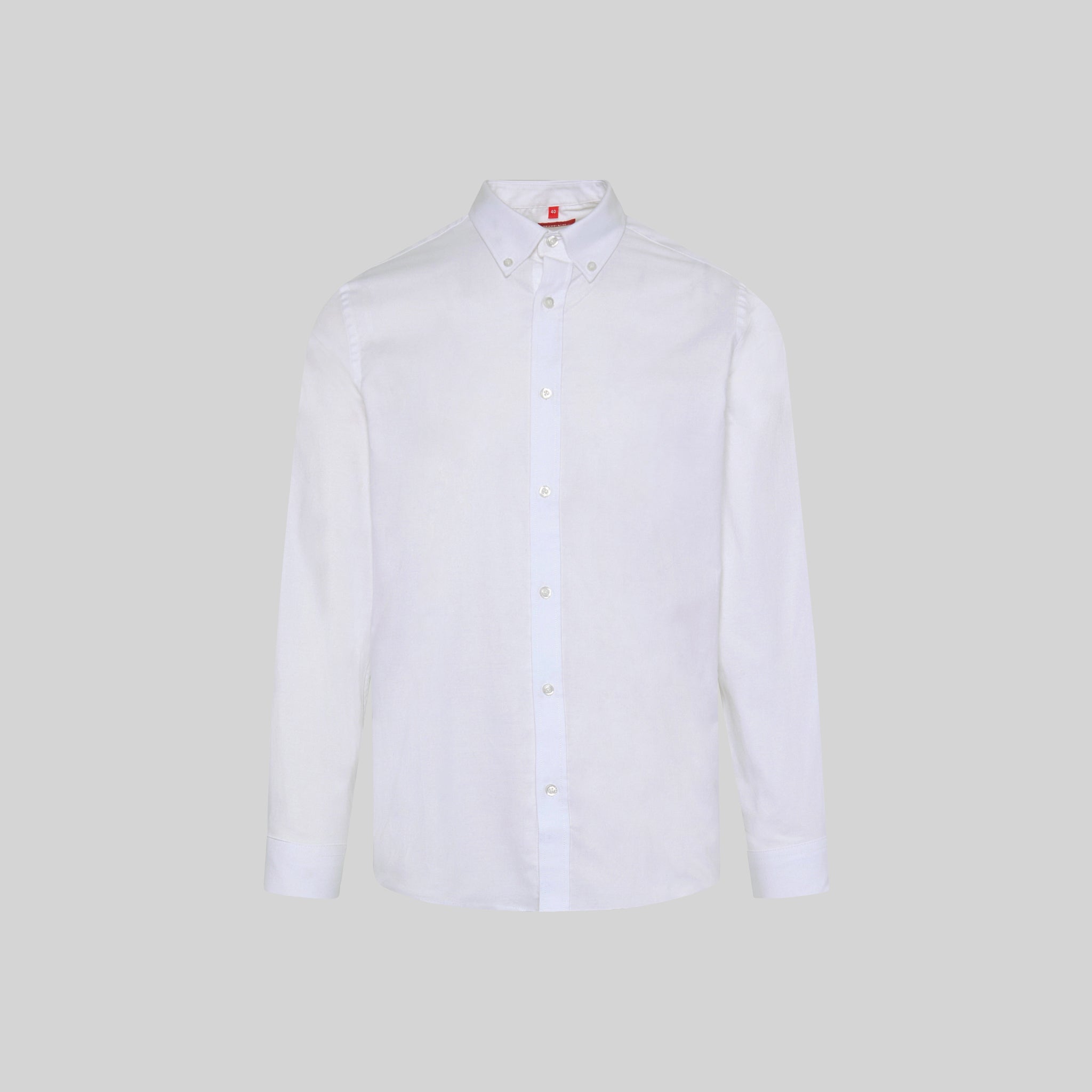 GARY'S Oxford Chemise Homme Blanche Manches Longues