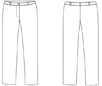 GARY'S pantalon serveuse microfibre noir femme