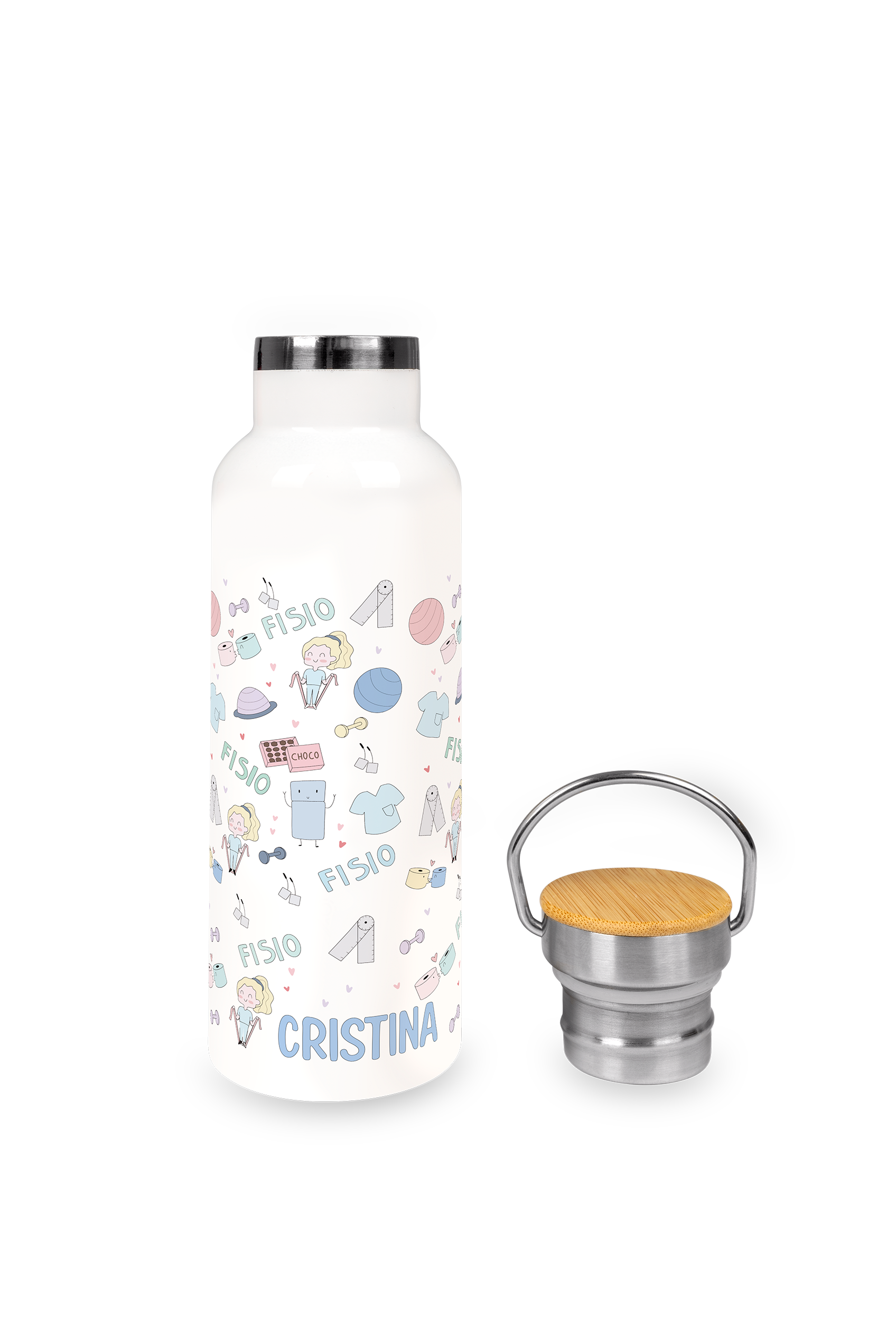 Enfermania Fisio Pastel gourde inox 500ml personnalisable