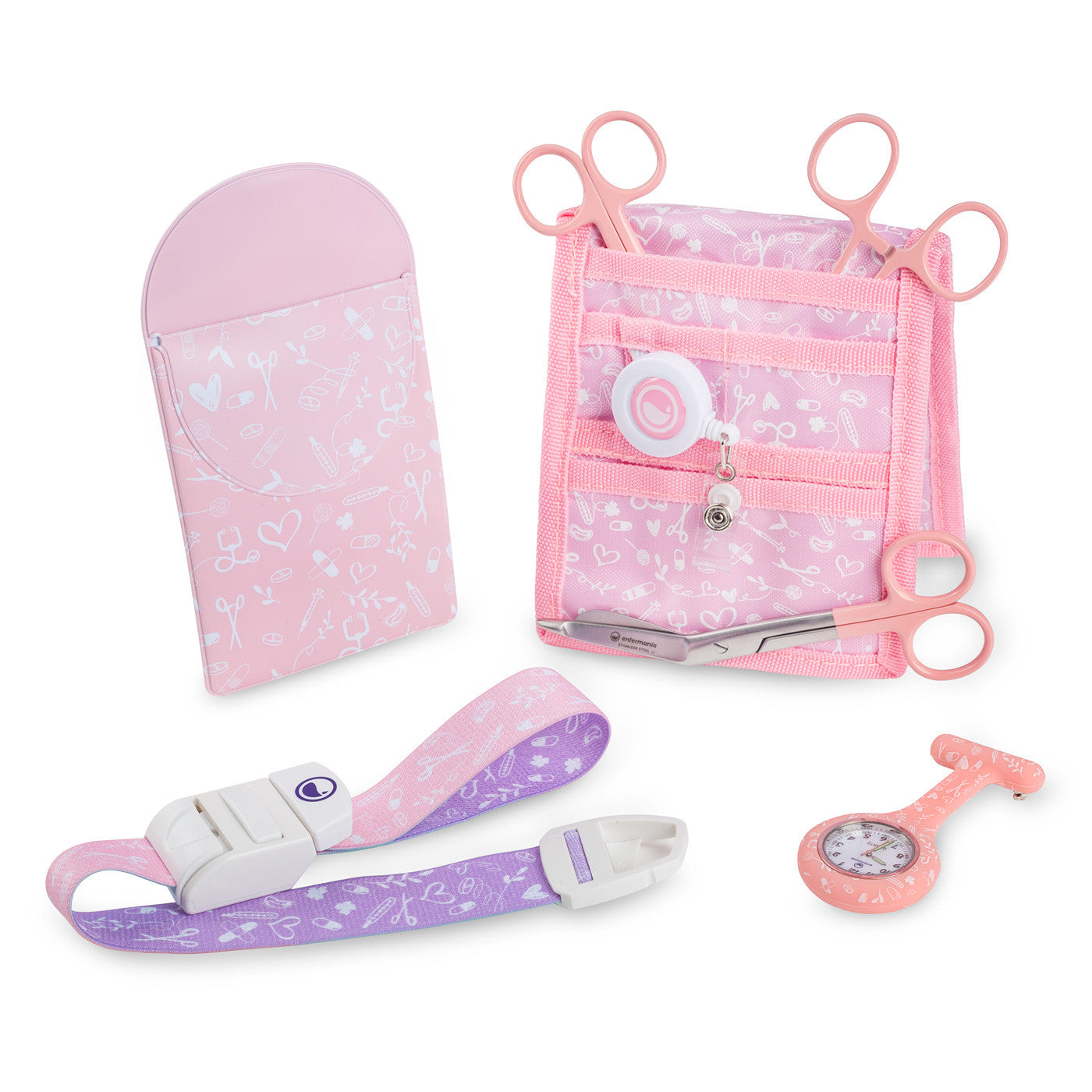 Enfermania Accesorios Total Pack Sweet Rosa infirmière 5 pièces