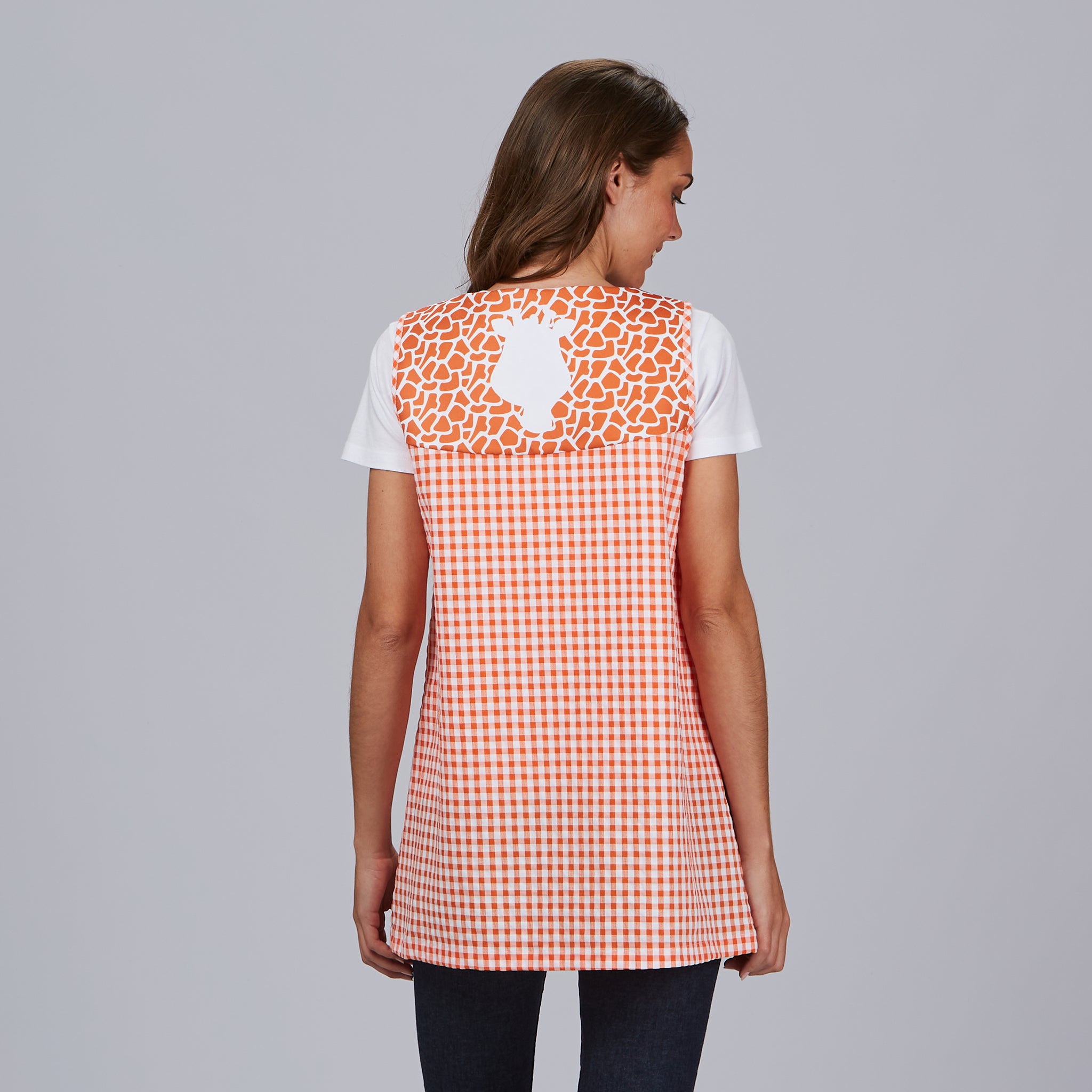 Gary's Kenia blouse travail femme vichy orange XS