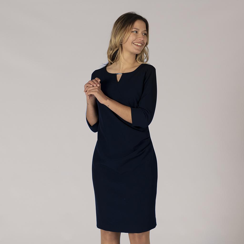 Gary's Trivial robe travail femme noire drapée stretch