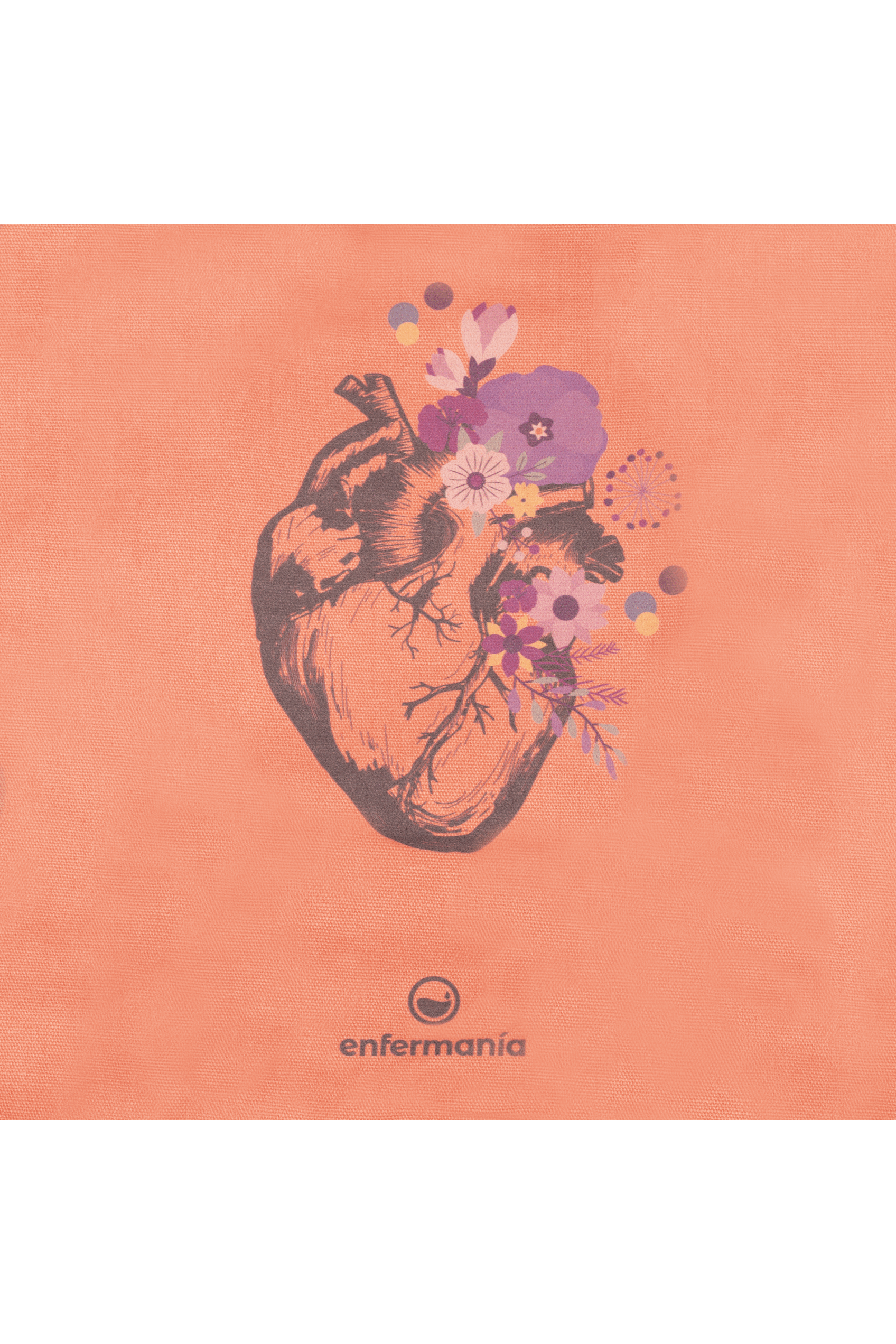 Enfermania Organes tote bag coton 37x40 Corail