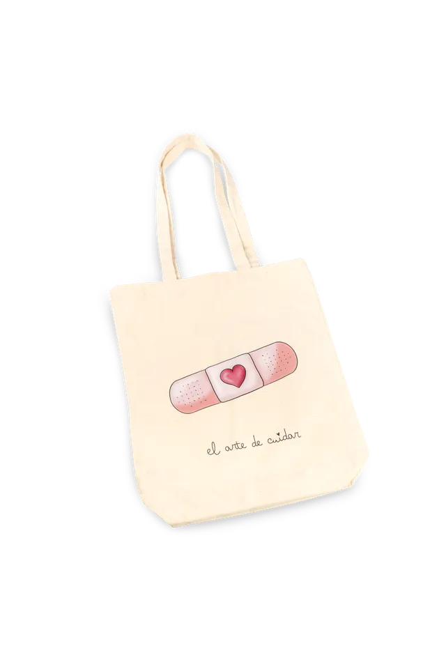 Enfermania Tirita Tote bag coton bio beige 37x42 cm