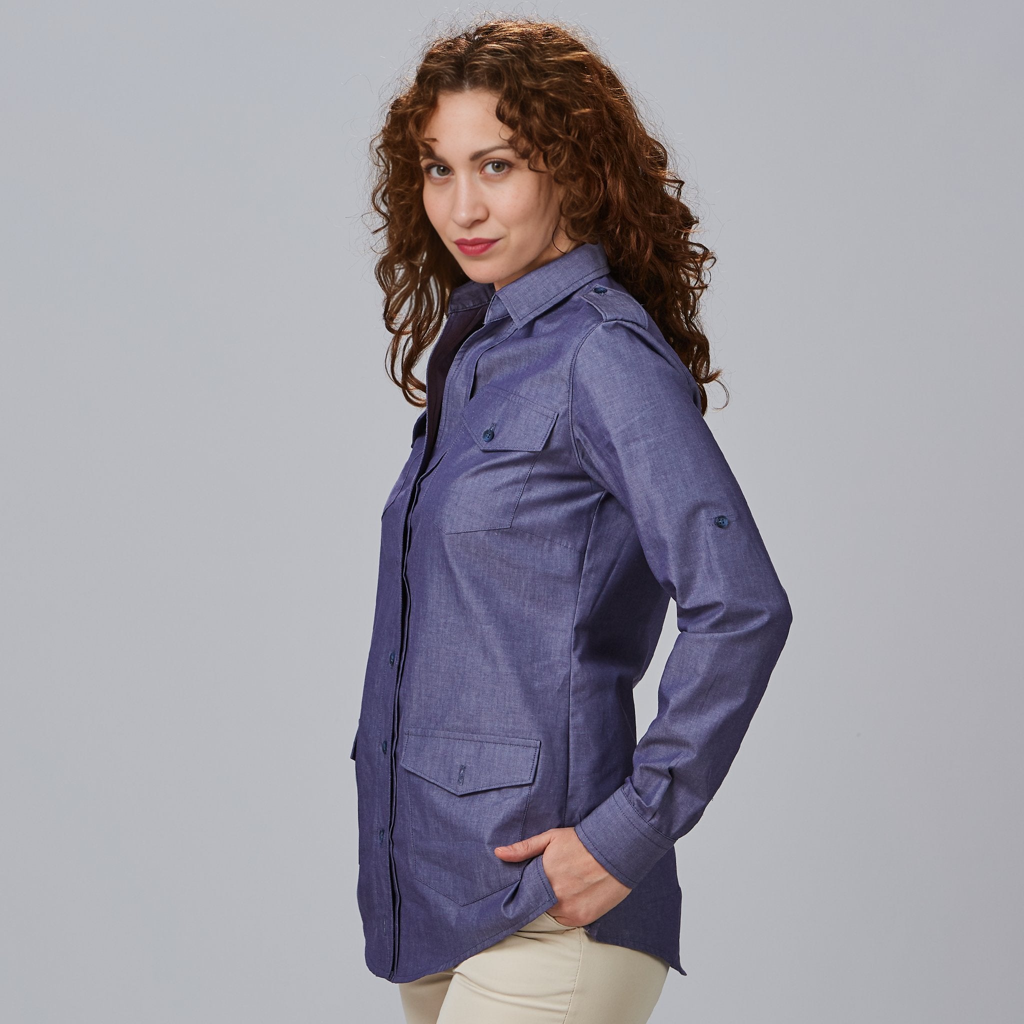 GARY'S Daniela chemise femme marine 104 coton