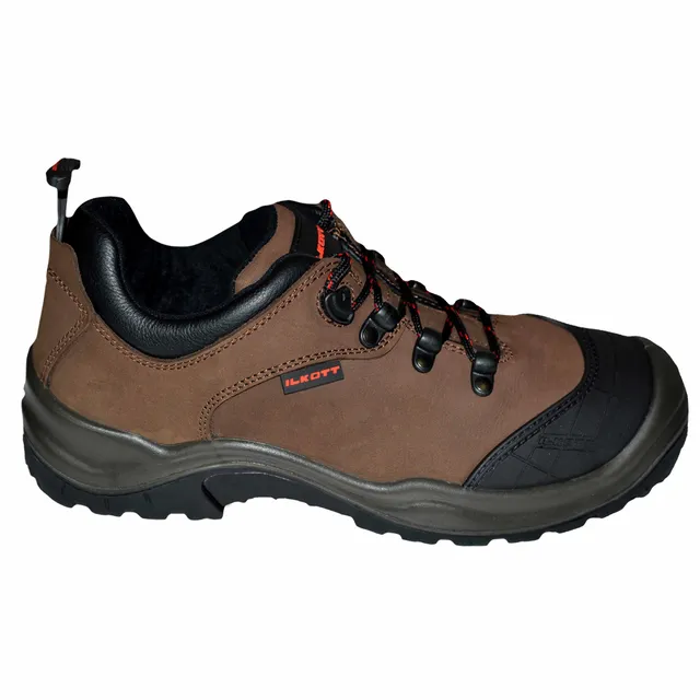 ILKOTT Chaussure sécurité basse chaussure travail cuir marron