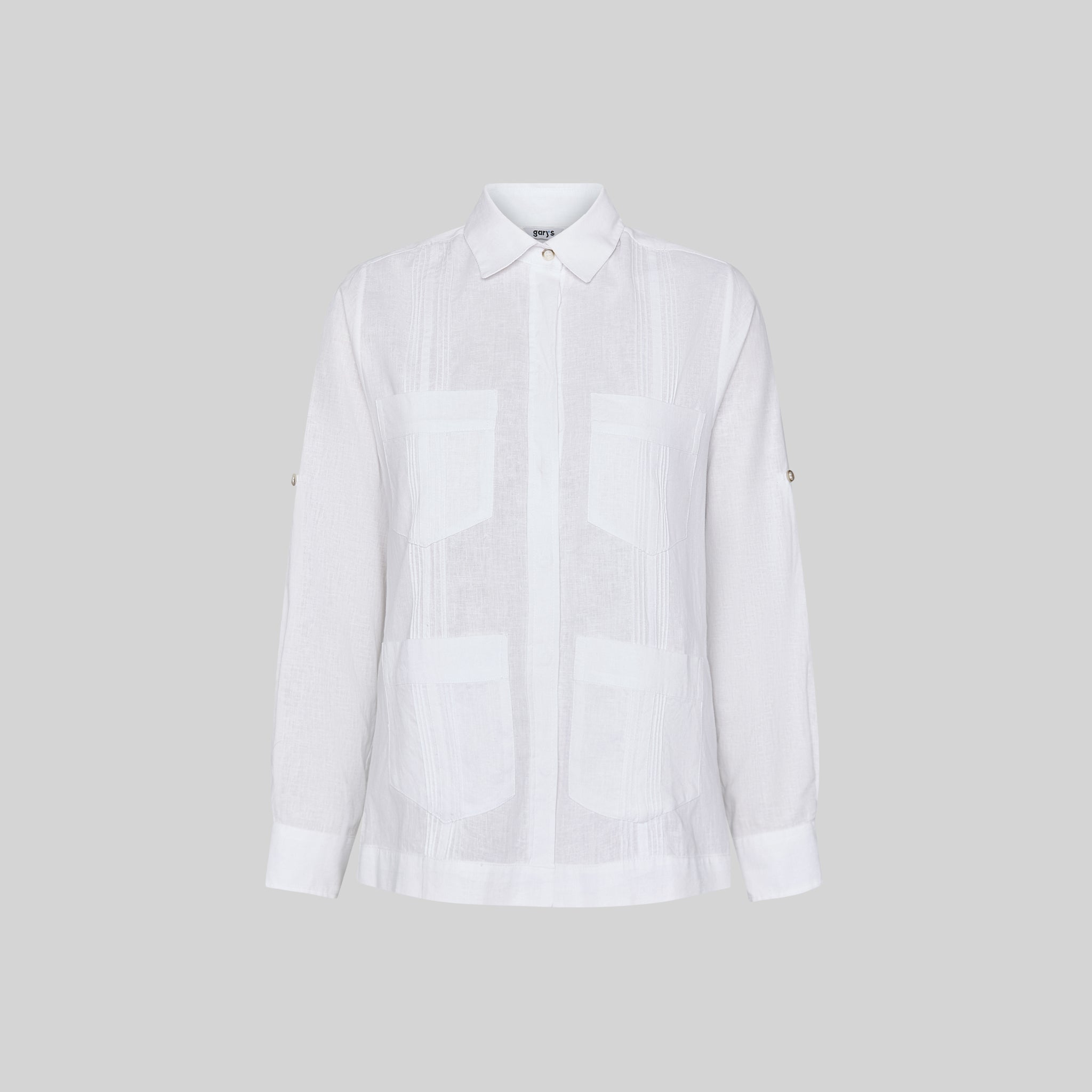 Gary's Sumatra chemise femme blanche lin guayabera