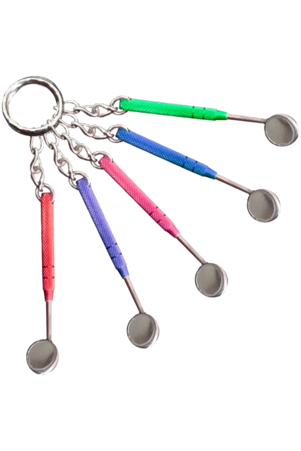 Enfermania Miroir Dentaire porte-clés métal rouge