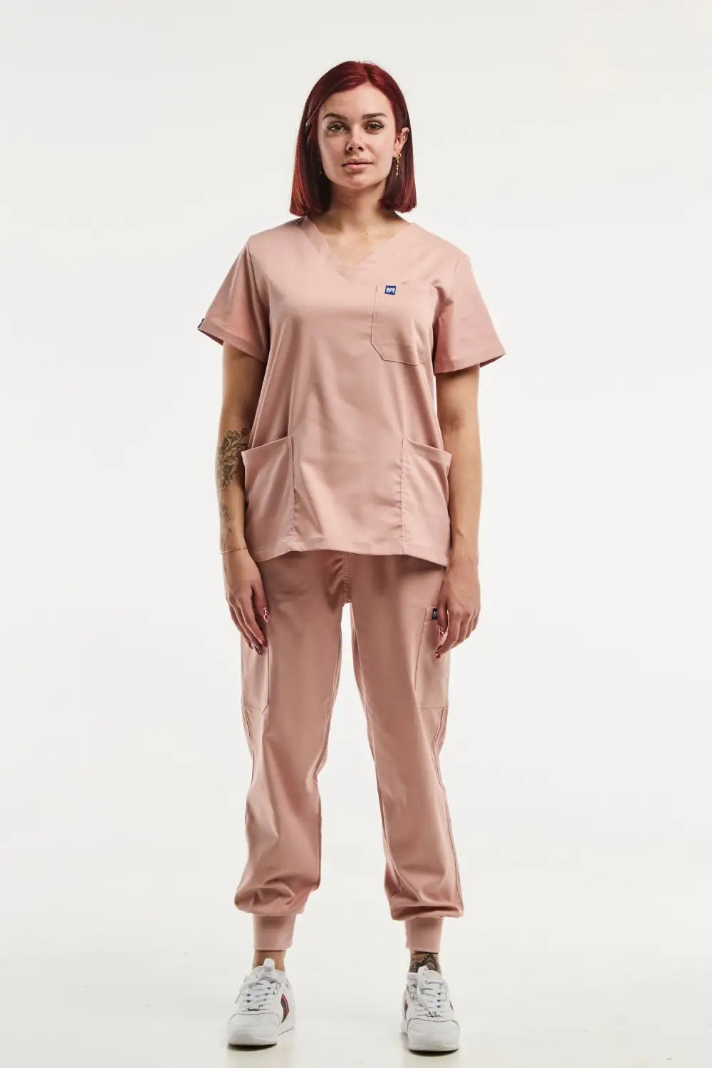 Aelin EMMA tenue médicale femme rose clair tunique + jogger