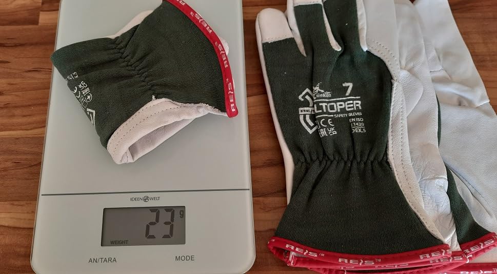 Reis Topgekon 7 gants de protection cuir vert taille 7