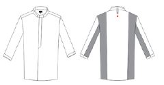 GARY'S Erebo veste cuisine blanche col mao