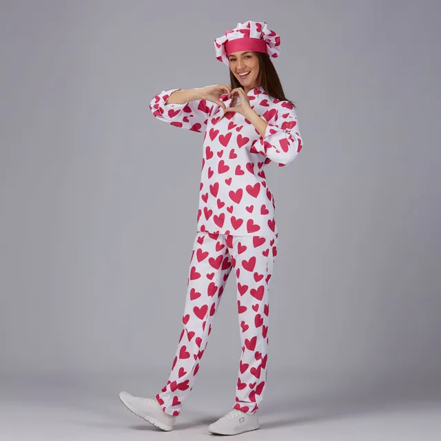 Gary's Agatha Pantalon travail unisexe Cuore Rosa