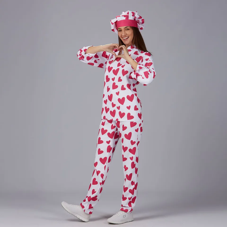 Gary's Agatha Pantalon travail unisexe Cuore Rosa