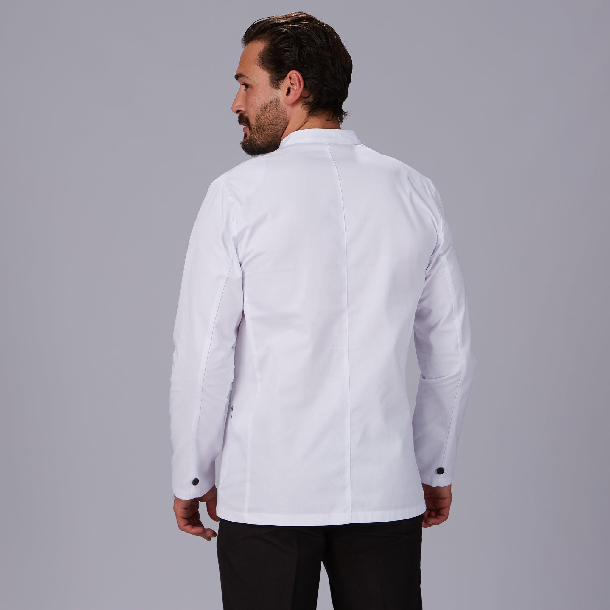 Gary's Jackets veste service homme blanche col mao