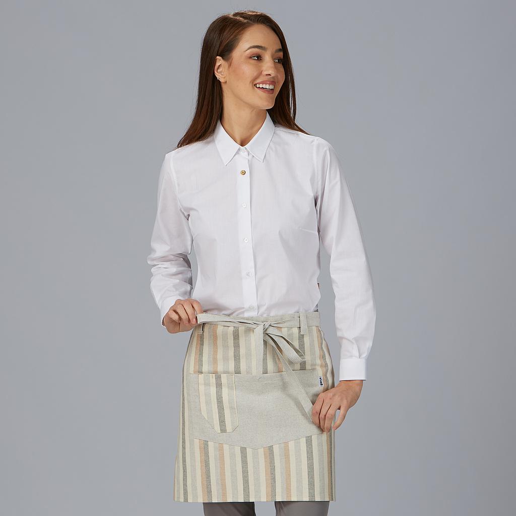 GARY'S Aprons tablier court rayé gris 45x74 cm