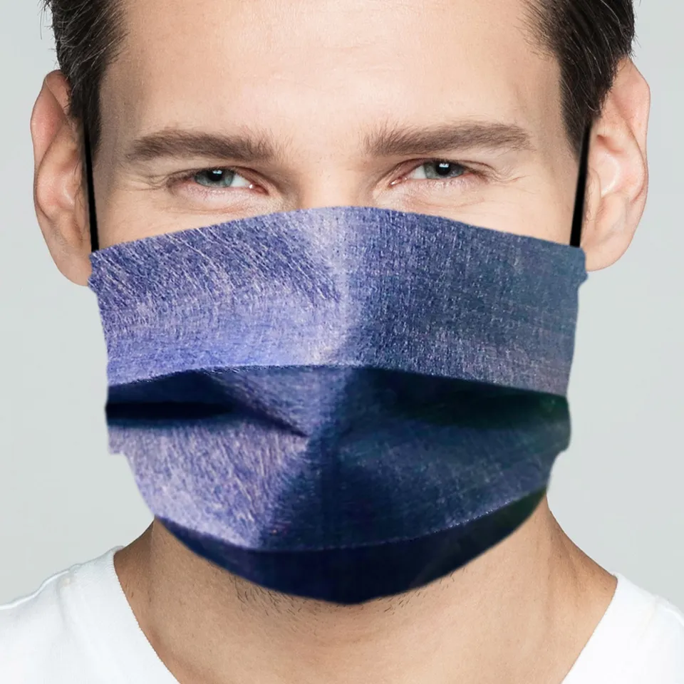 ILKOTT AA83 #0010 masque tissu 3 plis imprimé lot de 2 lavable