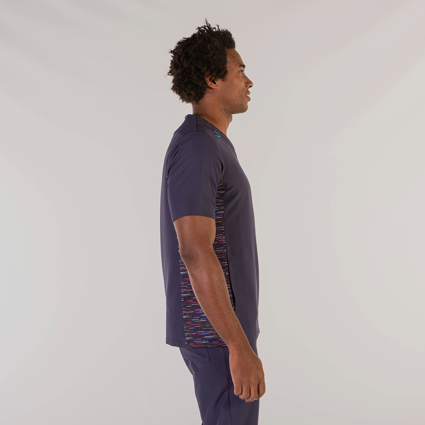 Gary's Ander blouse homme marine microfibre col V