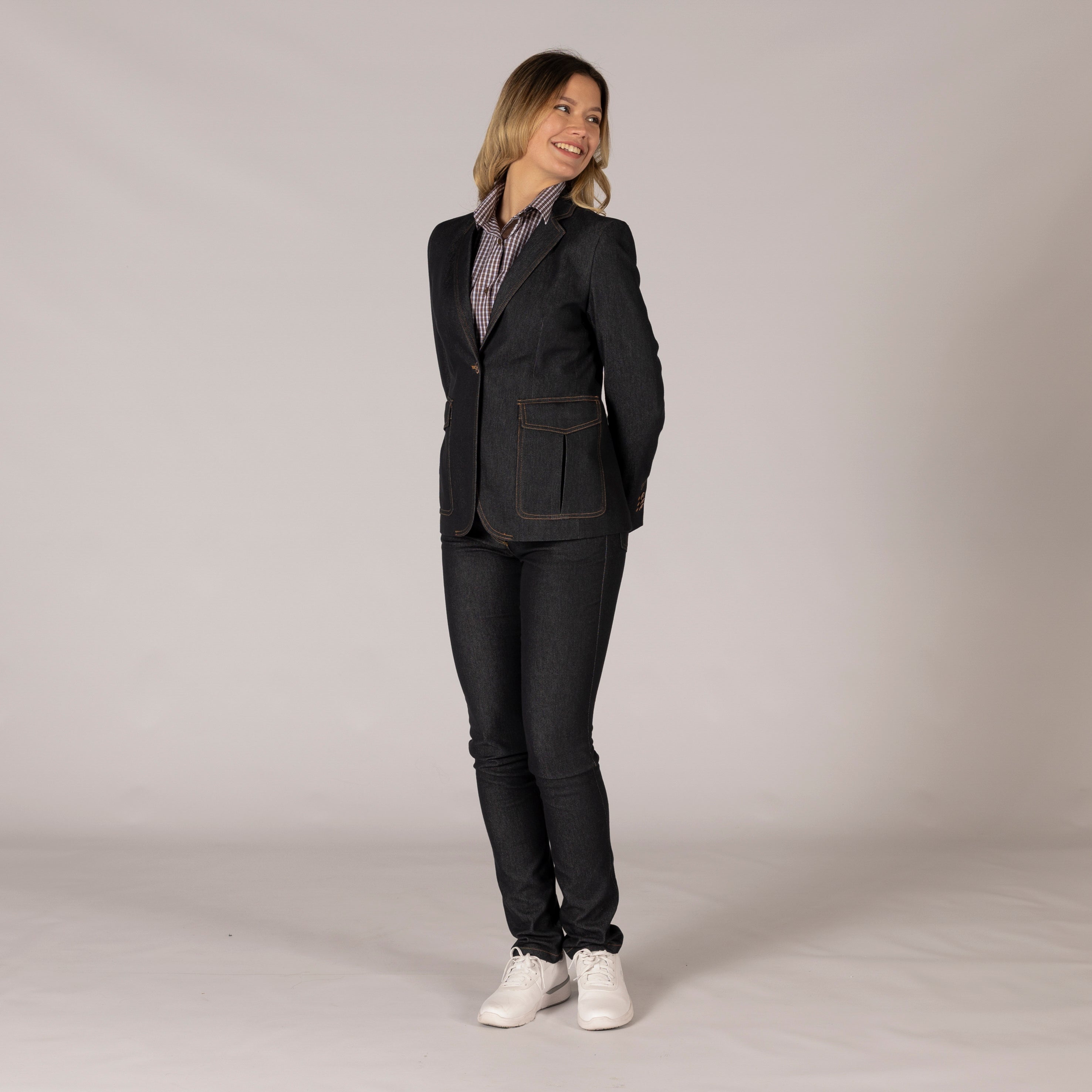 GARY'S Jackets blazer femme marine 1 bouton stretch Trender