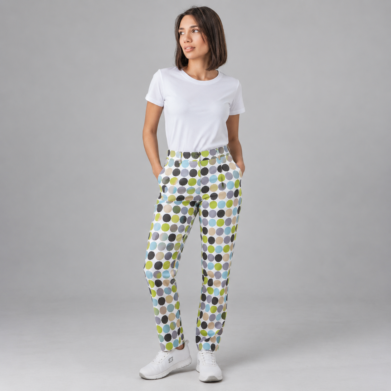 GARY'S pantalon cuisine unisexe rayures Raya Gris
