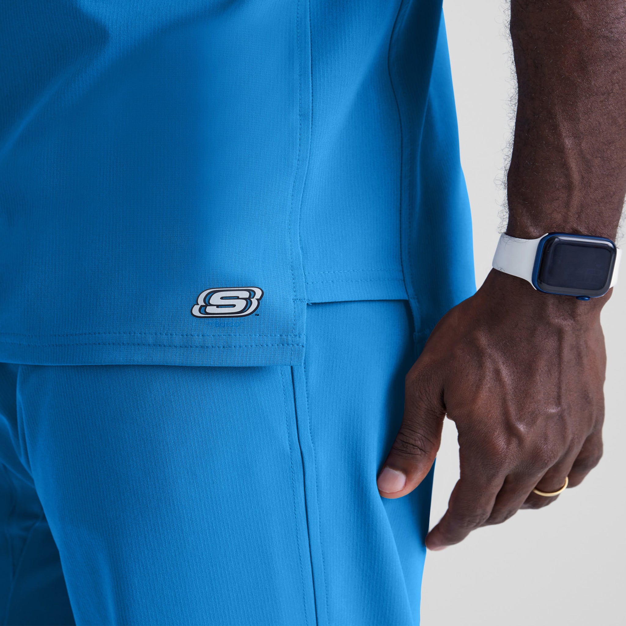 Gary's Structure Top Barco tunique médicale bleu royal stretch