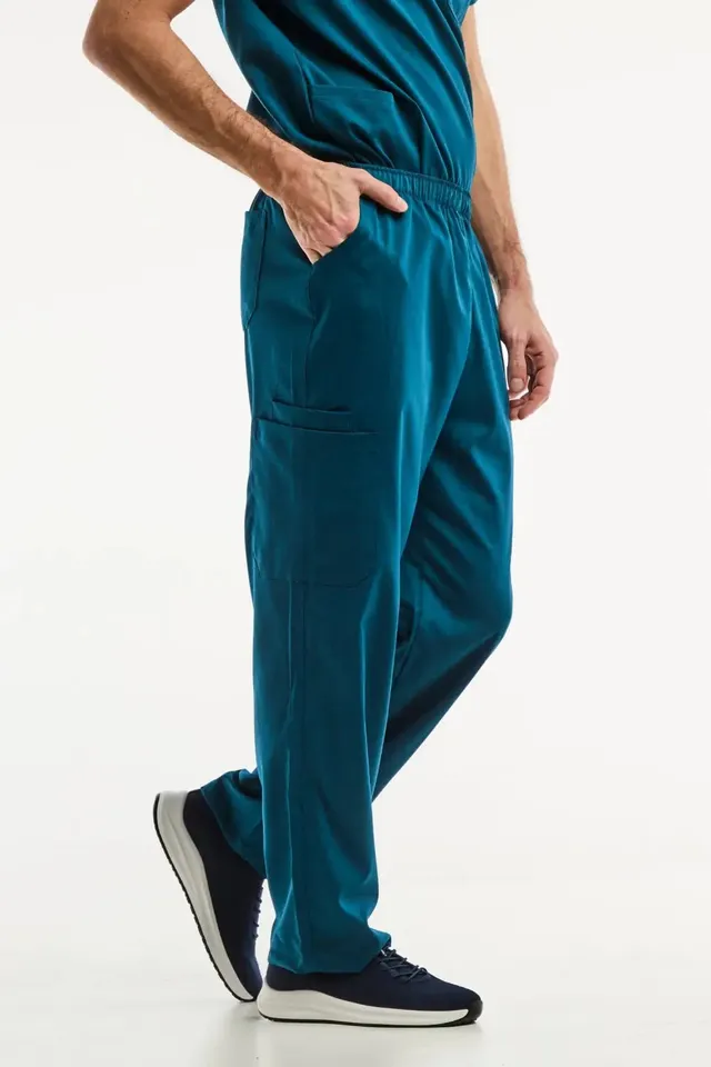 Aelin LUCA pantalon médical homme vert turquoise stretch