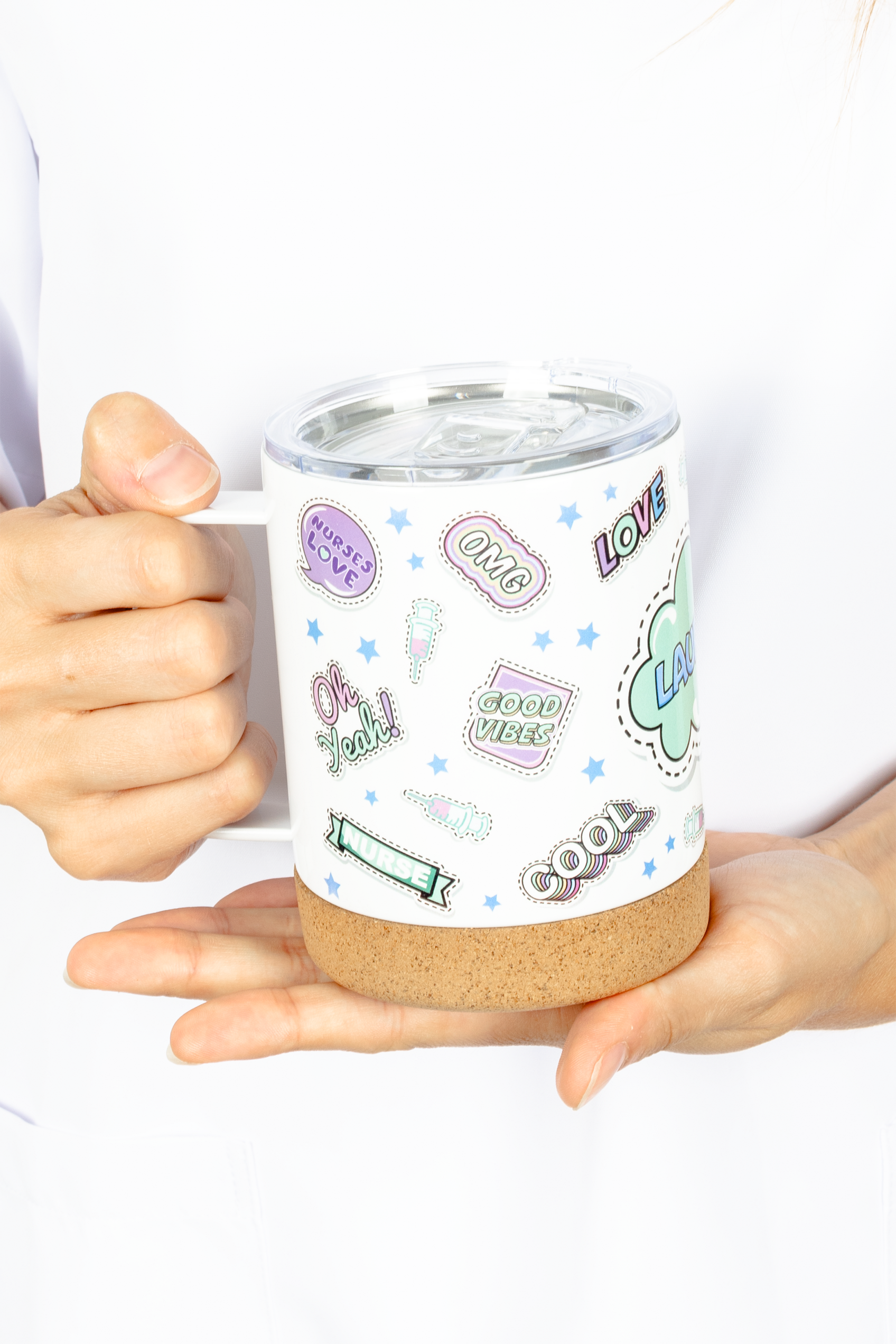 Enfermania Stickers mug thermique inox 330 ml base liège