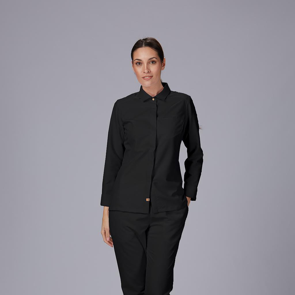 GARY'S Moral veste cuisine femme noire microfibre recyclée