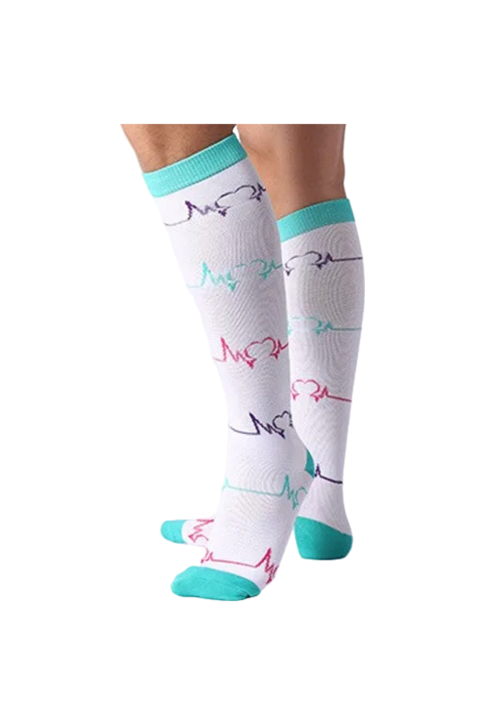 Enfermania Ropa EKG chaussettes de compression blanches S/M