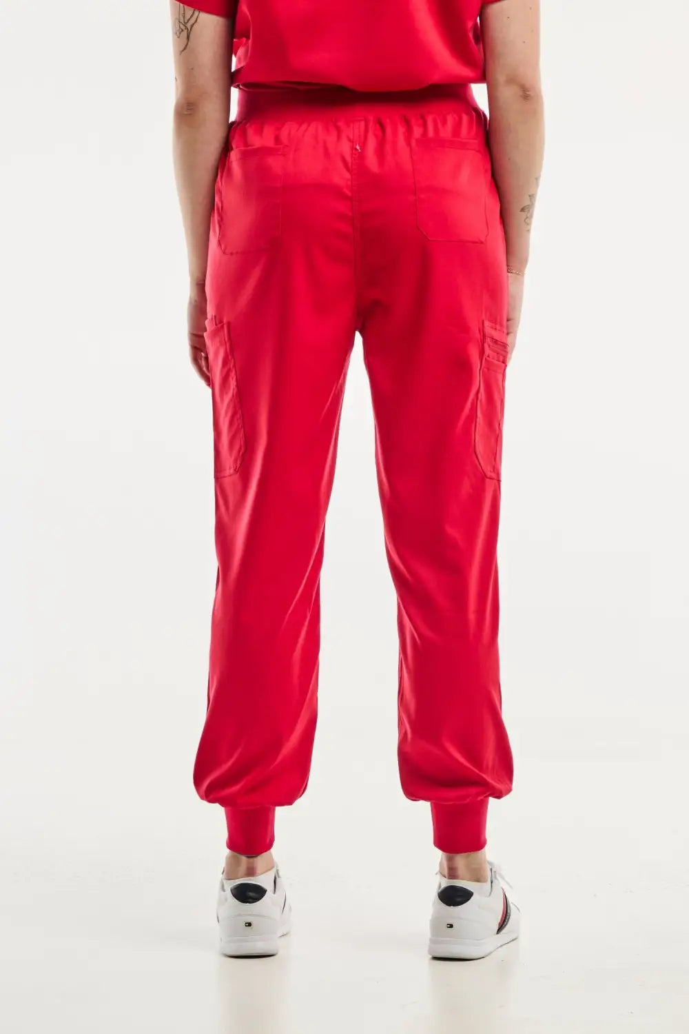 Aelin EMMA Jogger pantalon médical femme rouge stretch