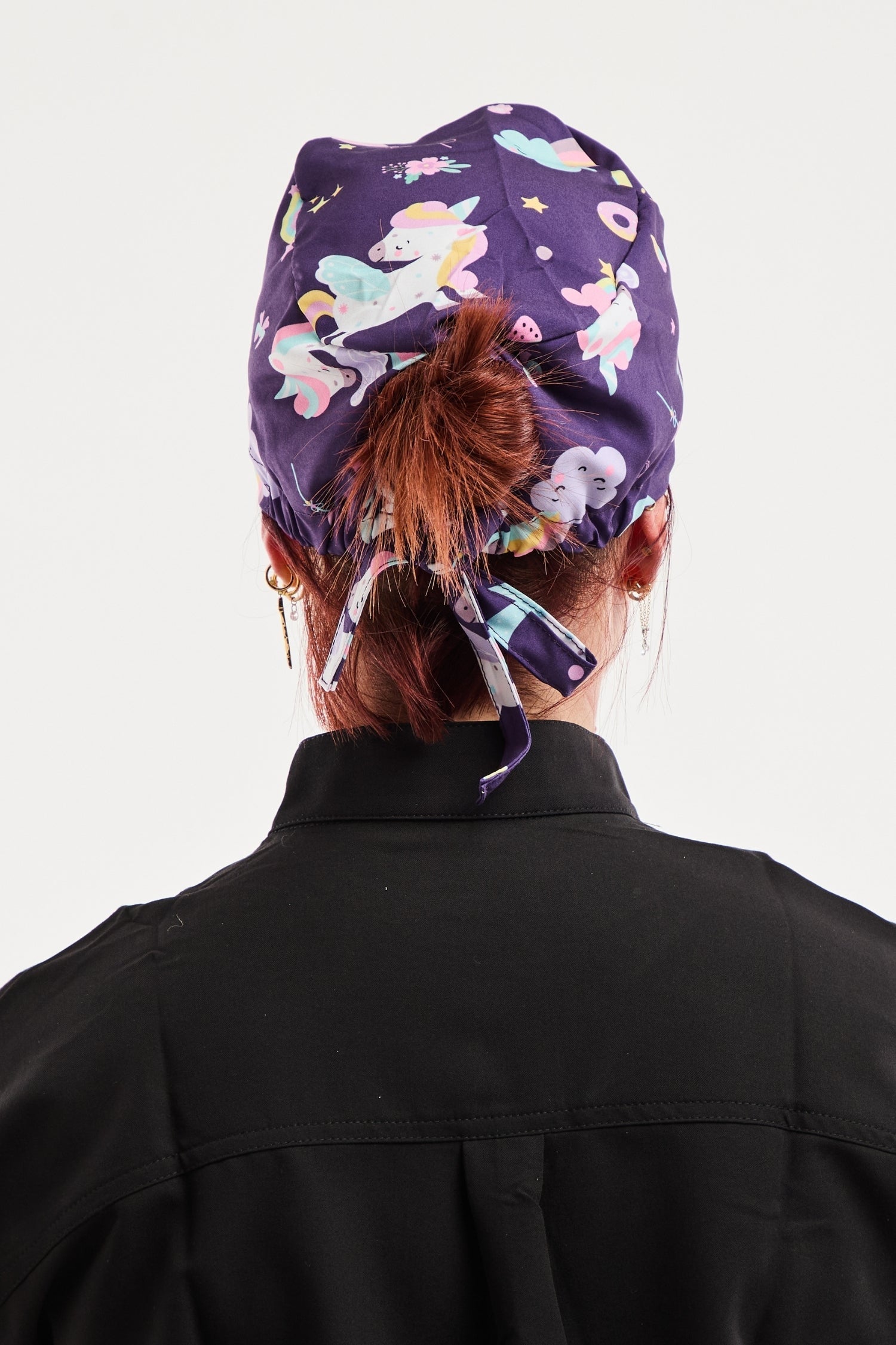 Aelin Paris Magiques calot médical violet extensible
