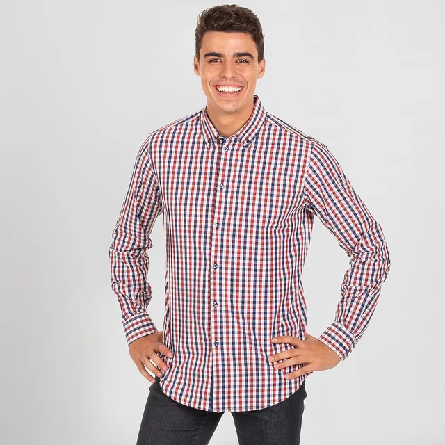 Gary's Vicenzo Chemise homme vichy slim marine