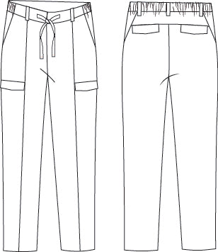 GARY'S pantalon unisexe gris perle poches stretch élastique