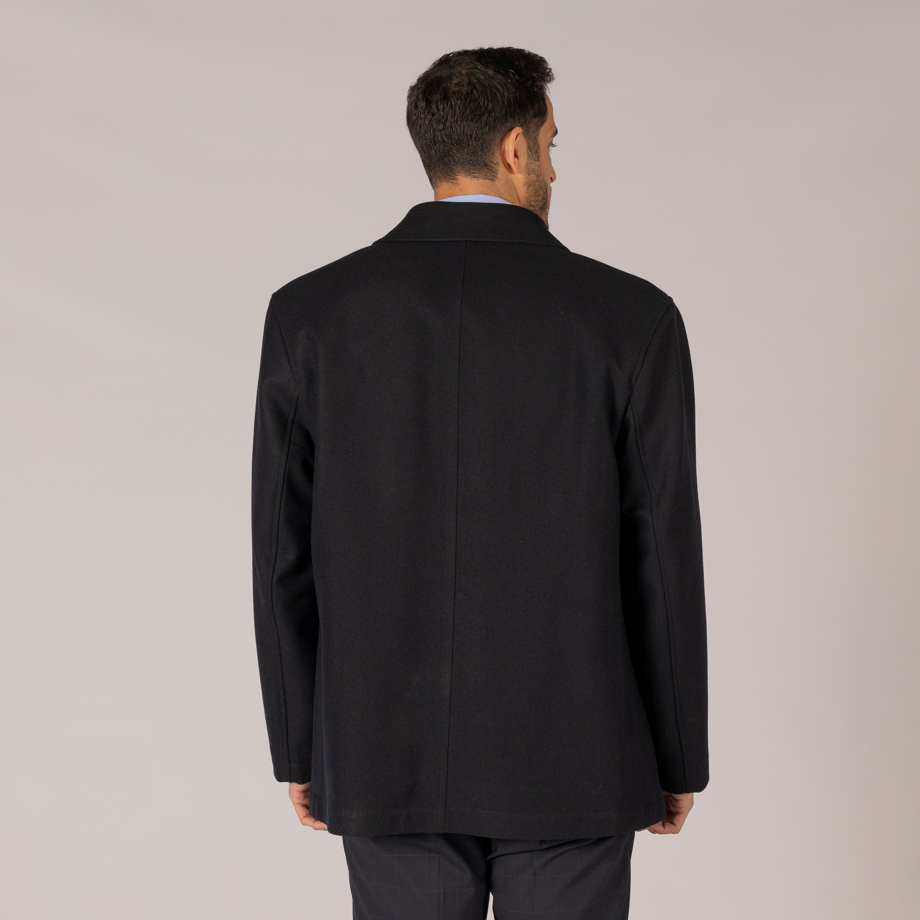 Gary's Jackets Coat Man Mouflon manteau marine chaud