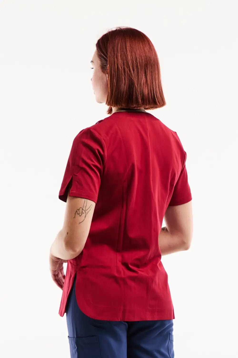 Aelin Serena Blouse Médicale Femme Bordeaux Stretch XS-3XL