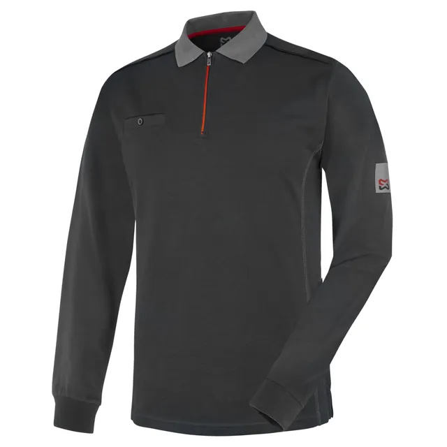 Würth MODYF Stretch X Polo Manches Longues Anthracite XXL