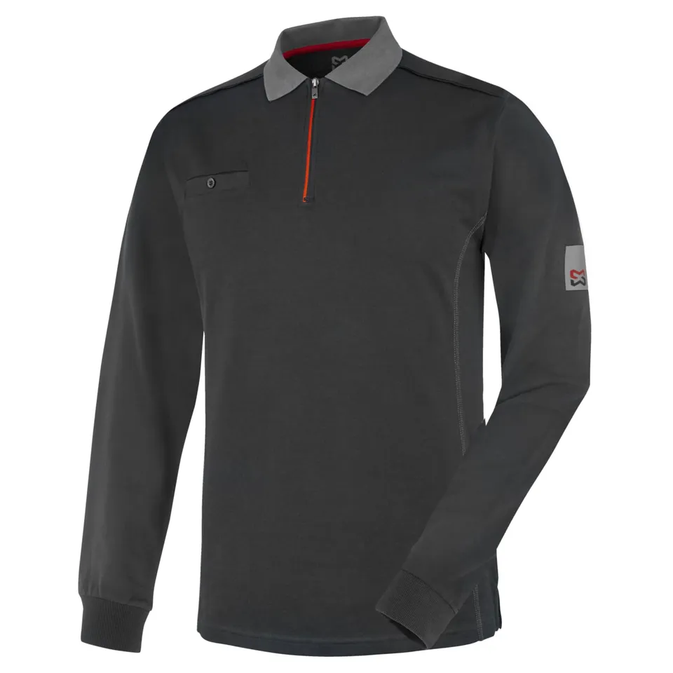 Würth MODYF Stretch X Polo Manches Longues Anthracite XXL