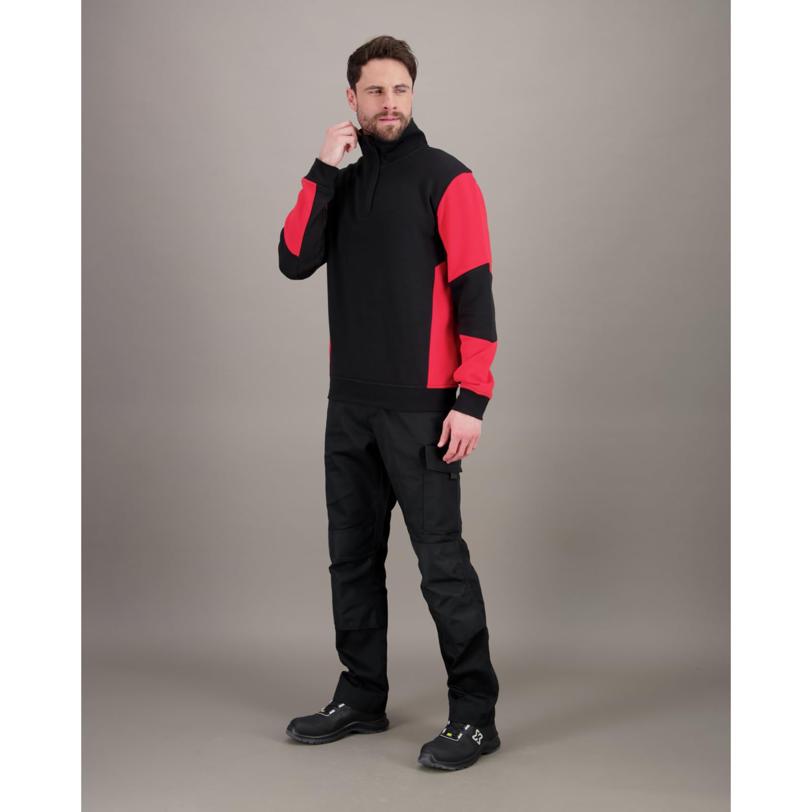 Würth MODYF Job+ Bicolor sweat travail zippé noir/rouge L