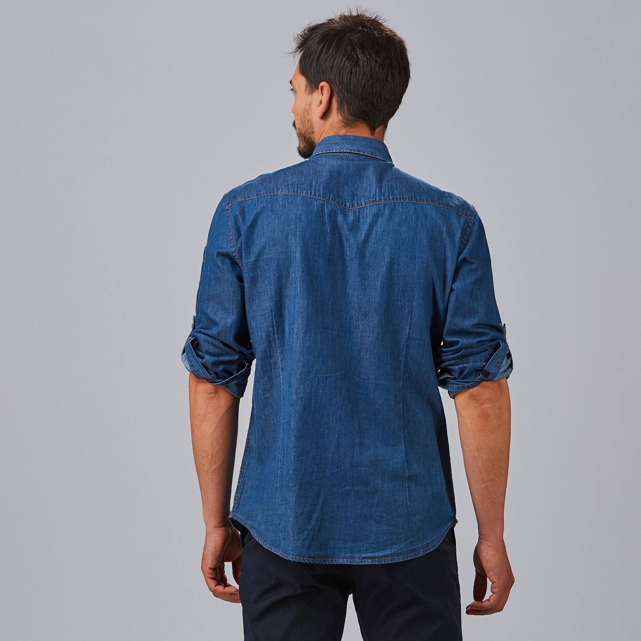 Gary's Mattia Chemise Homme Denim Slim Manches Longues