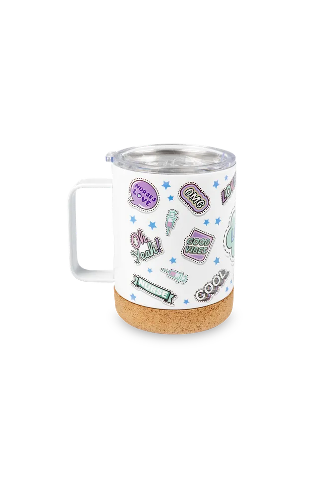 Enfermania Stickers mug thermique inox 330 ml base liège