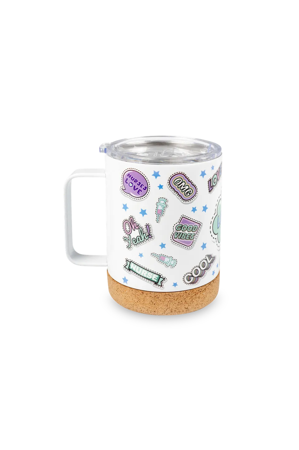 Enfermania Stickers mug thermique inox 330 ml base liège